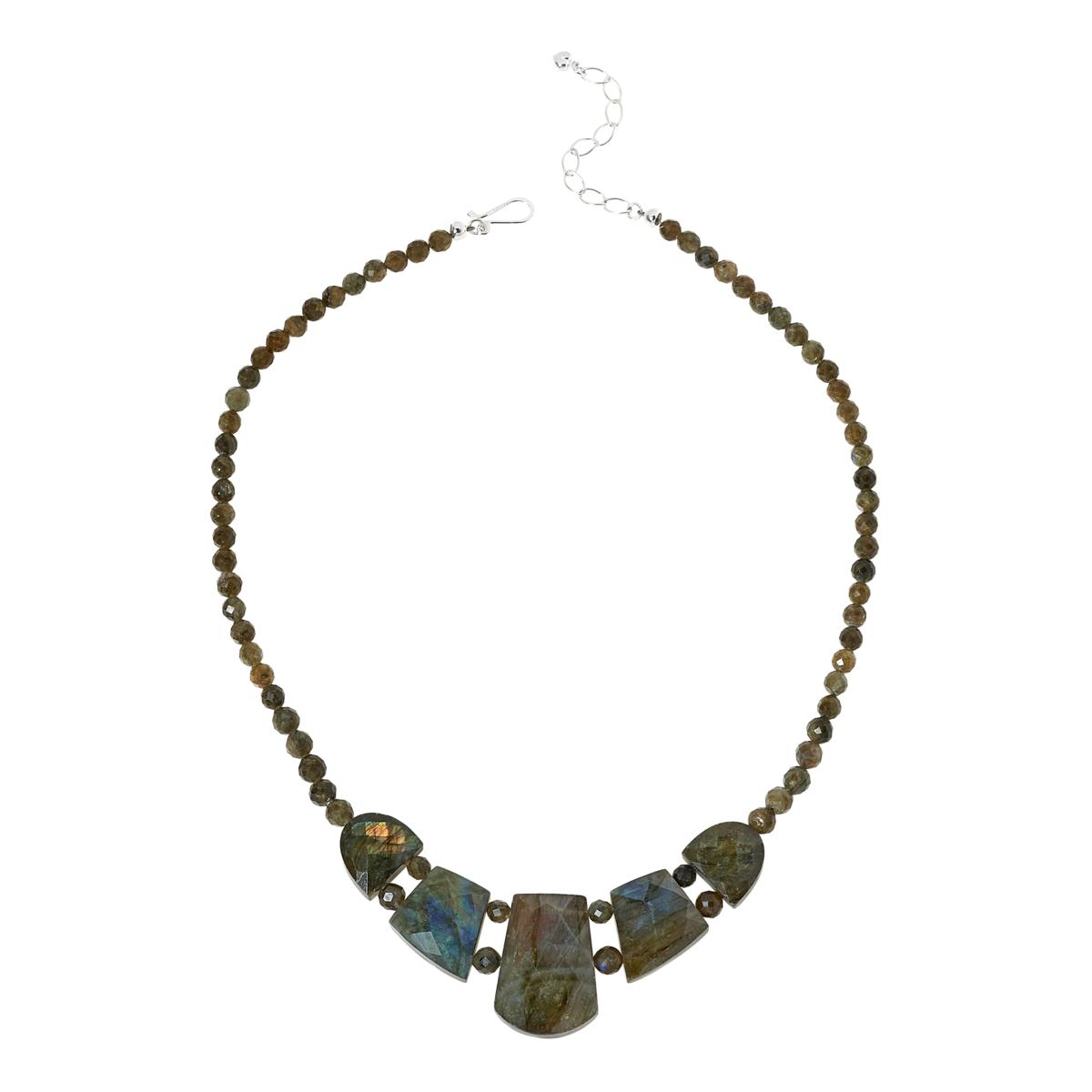 Jay King Sterling Silver Labradorite Statement Necklace, 20"