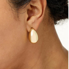 R.J. Graziano Goldtone Huggie Hoop Earrings.