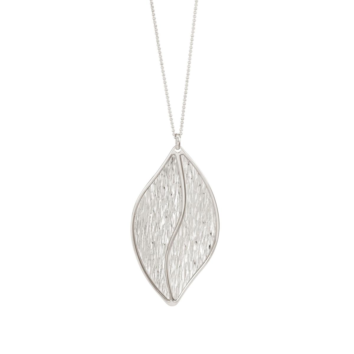 Nomination Italy Sterling Silver Textured Leaf Pendant Necklace, 18"