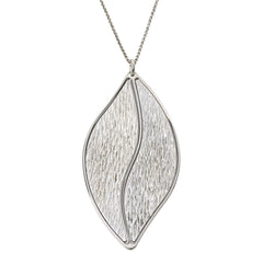 Nomination Italy Sterling Silver Textured Leaf Pendant Necklace, 18"