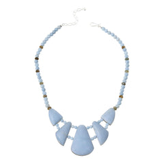 Jay King Sterling Silver Labradorite & Blue Anhydrite Reversible Necklace, 18"
