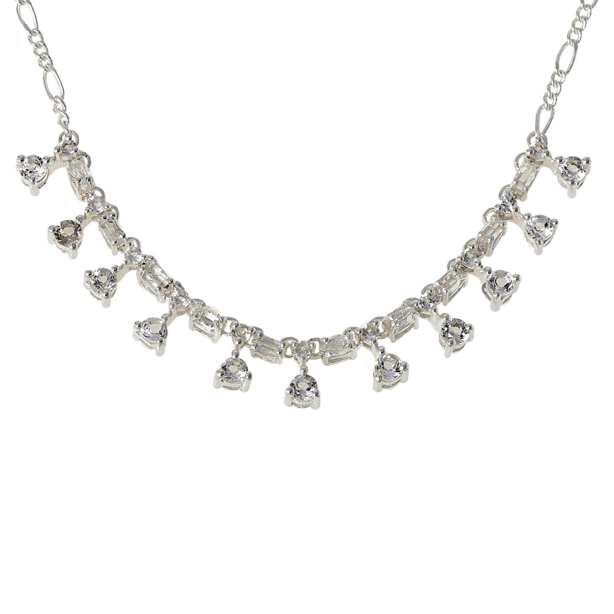 Herkimer Mines Silvertone Natural Herkimer Quartz Drop Necklace 18” + 2” Extender