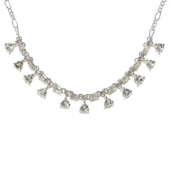 Herkimer Mines Silvertone Natural Herkimer Quartz Drop Necklace 18” + 2” Extender