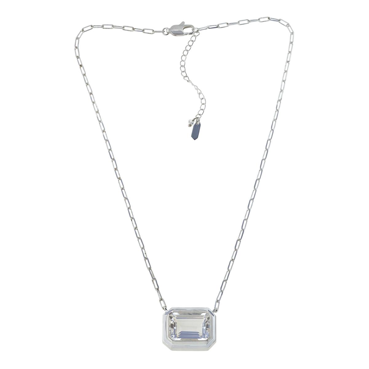Herkimer Mines "Diamond" Quartz Silvertone Solitaire Drop Necklace, 16"