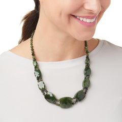 Jay King Sterling Silver Nephrite Jade & Labradorite Reversible Necklace, 18"