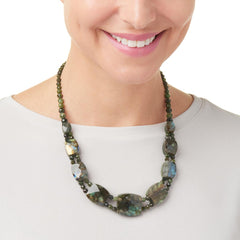 Jay King Sterling Silver Nephrite Jade & Labradorite Reversible Necklace, 18"