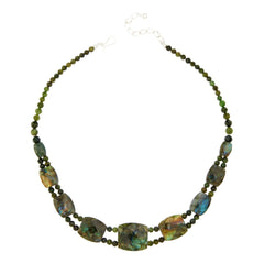 Jay King Sterling Silver Nephrite Jade & Labradorite Reversible Necklace, 18"