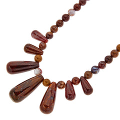 Jay King Sterling Silver Multicolor Andorra Moss Agate Necklace, 18"