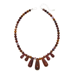 Jay King Sterling Silver Multicolor Andorra Moss Agate Necklace, 18"