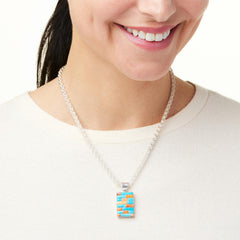 Jay King Sterling Silver Inlay Spiny Oyster & Turquoise Pendant Necklace, 18"