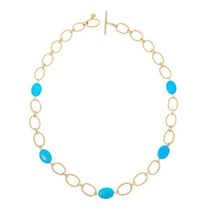Connie Craig Carroll Jewelry Claire  Blue Magnesite Station Necklace, 34"