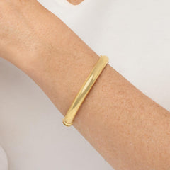 Bellezza Bronze Round Hinged Bangle Bracelet, 7-1/4"