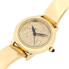 Bellezza Centessimi Reloj de pulsera con monedas de 10 liras, 6"-7-1/4"