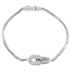 Imperial Silver Sterling Imperial Rope Locked Bracelet, 8"