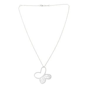Tanya Moss Sterling Silver Monarch Pendant Necklace, 17-3/4"
