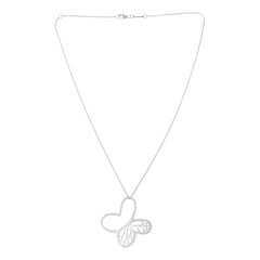 Tanya Moss Sterling Silver Monarch Pendant Necklace, 17-3/4"