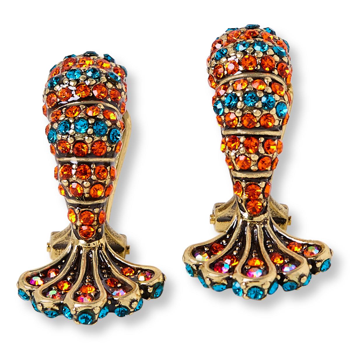 Pendientes de cristal pavé "Historias de langosta" de Heidi Daus, 3,25 cm