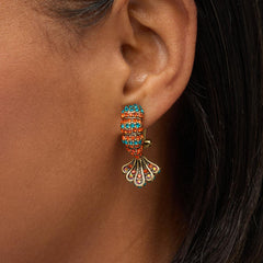 Pendientes de cristal pavé "Historias de langosta" de Heidi Daus, 3,25 cm