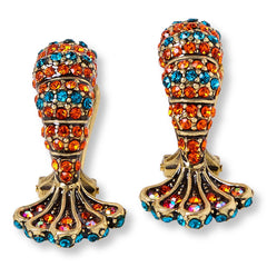 Pendientes de cristal pavé "Historias de langosta" de Heidi Daus, 3,25 cm
