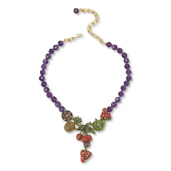 Collar de frutas de cristal multicolor "Compota Cautivadora" de Heidi Daus, 40,6 cm