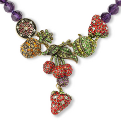 Collar de frutas de cristal multicolor "Compota Cautivadora" de Heidi Daus, 40,6 cm