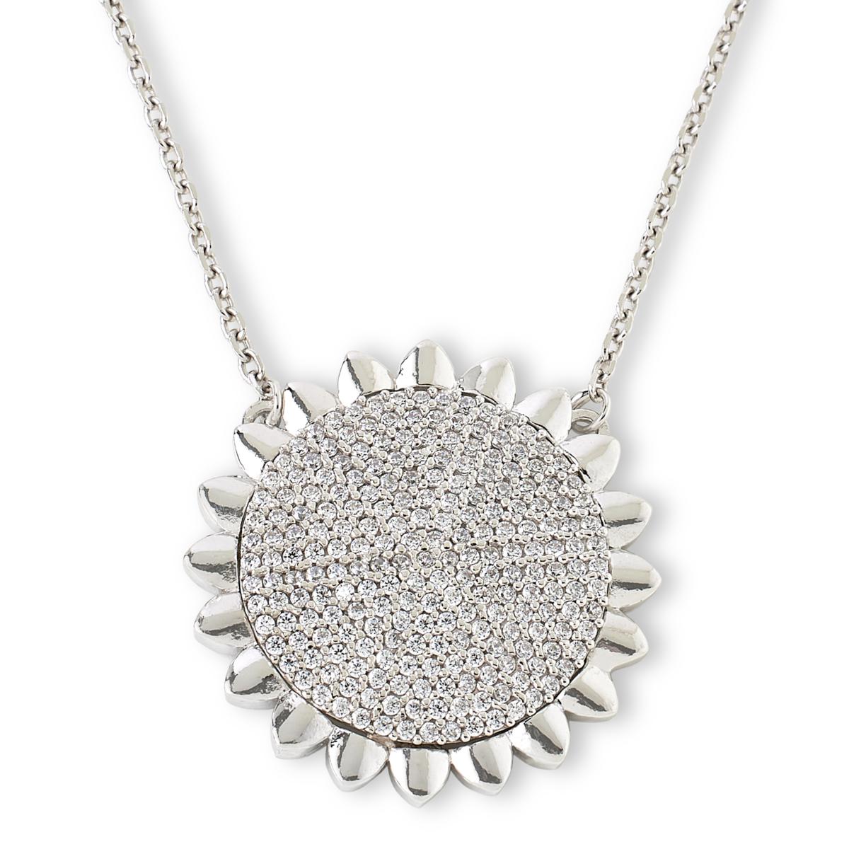 Absolute x Katharine McPhee Sterling Silver Pave 1.90ctw Celestial Necklace, 20"