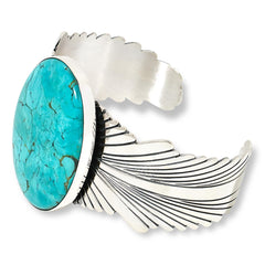 Jay King Gallery Collection Chilean Turquoise Oval Cuff Bracelet. 6-3/4"