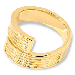 Bellezza Contrarie Bronze Textured Rigato Wrap Ring, Size 9