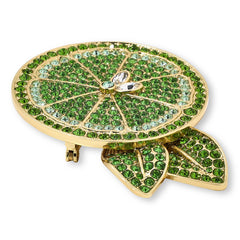 Heidi Daus "Summer Citrus Lime" Crystal Pin