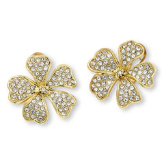 Heidi Daus "Four Seasons in Bloom" Clear Crystal Flower Earrings