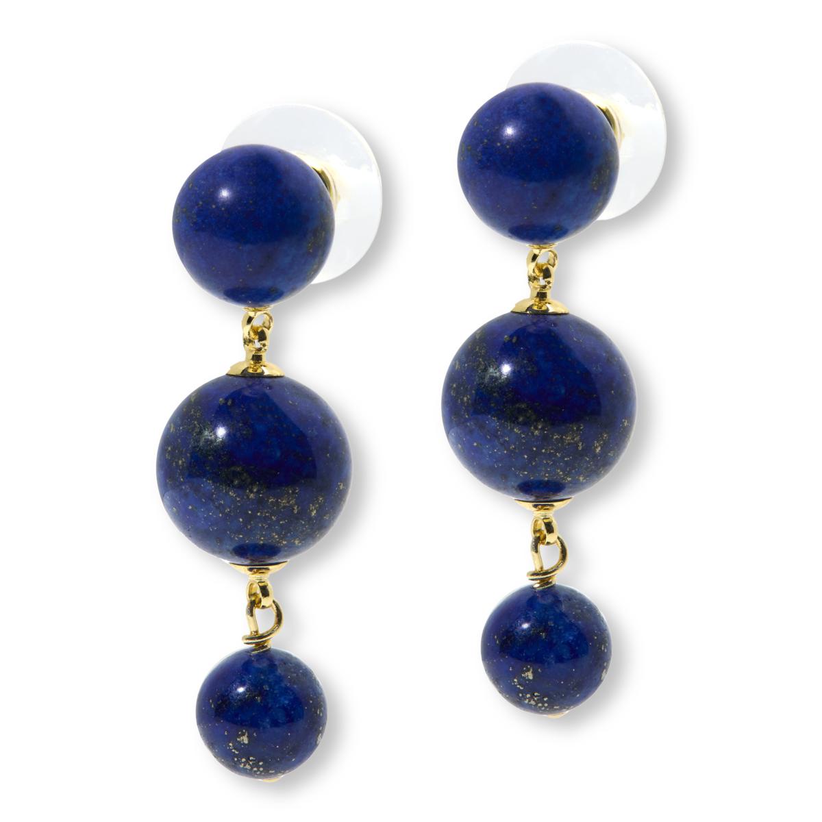 Connie Craig Carroll Jewelry Gwynnie Lapis Bead Drop Earrings