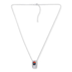 Canadian Ammolite Gems Sterling Silver Cushion-Cut Ammolite Loop Pendant Necklace, 18"