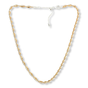 Bellezza Bronze Twisted Two-tone Necklace, Adjustable