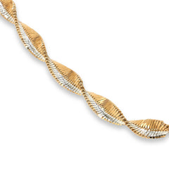 Bellezza Bronze Twisted Two-tone Necklace, Adjustable