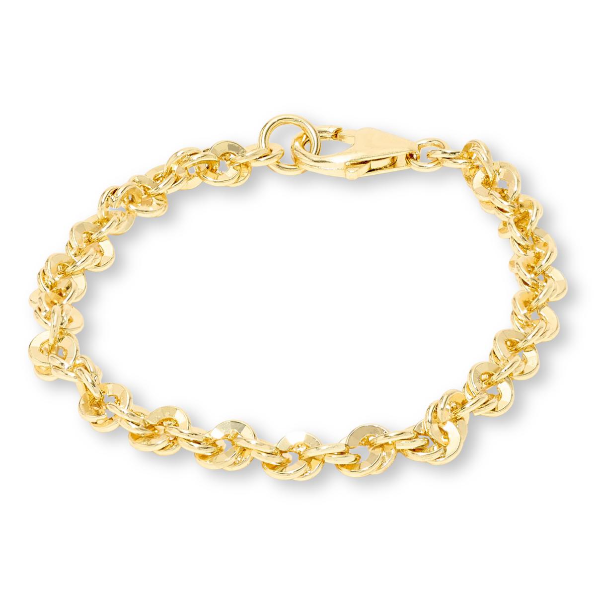 Bellezza Bronze Bellissima Bronze Diamond-Cut Disco Chain Bracelet, 7-1/4"