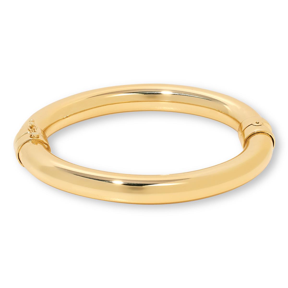 Bellezza Bronze 10mm Tube Hinged Bangle Bracelet, 7-1/2"