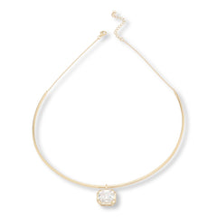 Absolute Sterling Silver Goldclad 7.25ct Emerald Cut Drop Collar Necklace, 16"