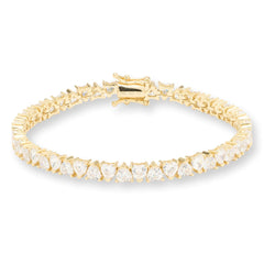 Absolute Sterling Silver Heart Magic Magnet Line Bracelet, 7-1/4"