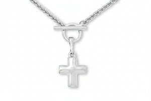 Bellezza Bronze Cristallino Bronze Cestina Cross Enhancer Pendant Necklace 18"