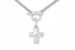 Bellezza Bronze Cristallino Bronze Cestina Cross Enhancer Pendant Necklace 18"