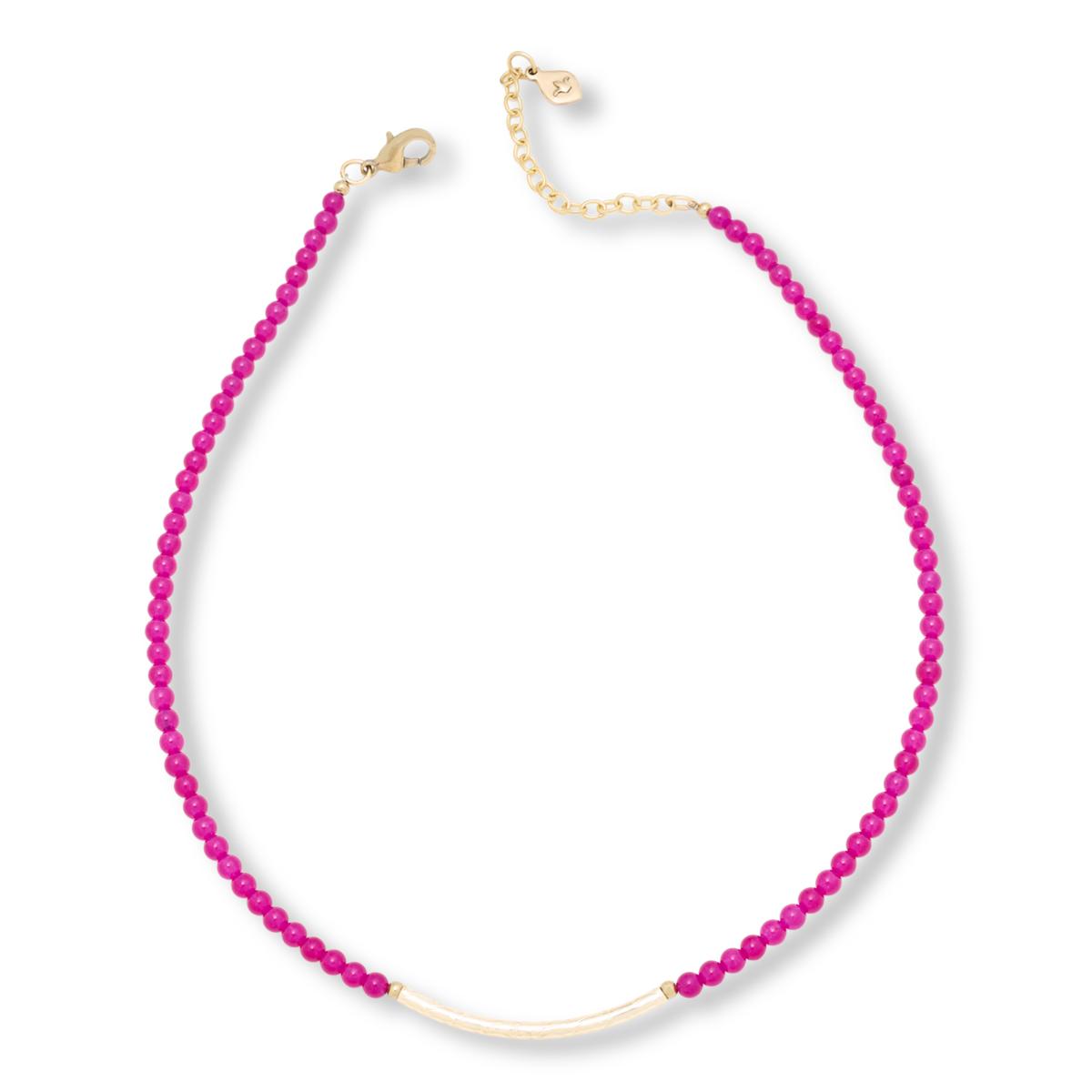 GemHues Bronze Amethyst Bead Bar Necklace, 16"