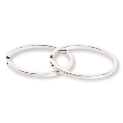 Fiorenza Sterling Silver diamond-cut Hoop Earrings, 1-1/2"