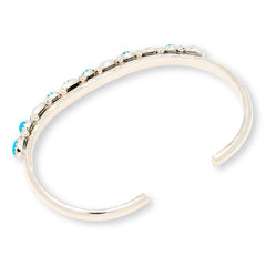Chaco Canyon Sterling Silver Sleeping Beauty Turquoise Cuff, 6"