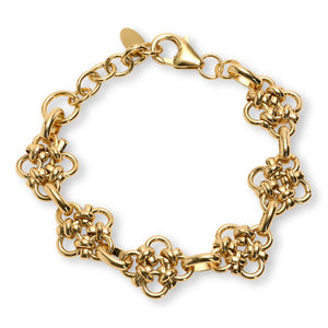 Bellezza Bronze Macrame-Inspired Station Bracelet,  7"