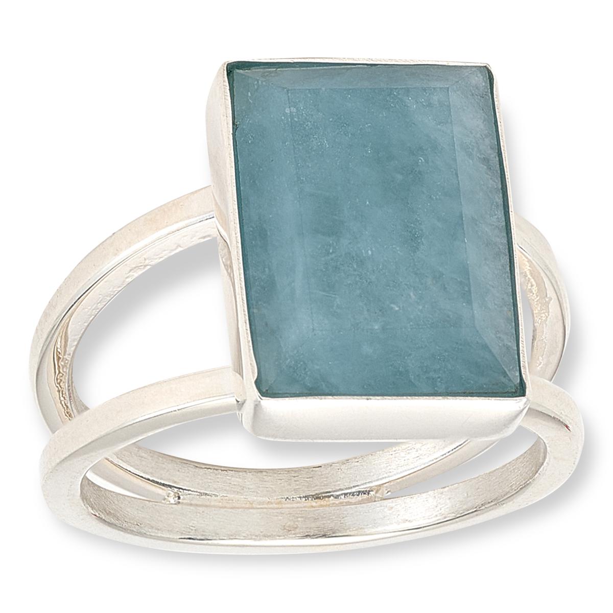 Jay King Sterling Silver Aquamarine Rectangular Ring, Size 7
