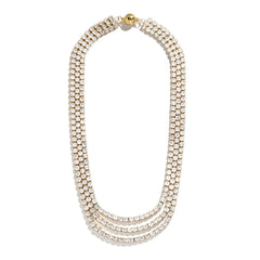 BAUBLEBAR Goldtone Three Layer Magnetic Clasp Necklace ,16"