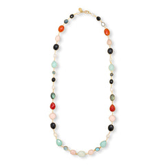 Connie Craig Carroll Vivi  Multi-gemstone Station Necklace, 30"