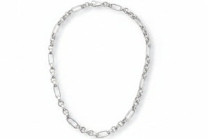 Bellezza Bronze Paperclip and Rolo Link Necklace, 18"