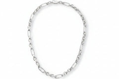 Bellezza Bronze Paperclip and Rolo Link Necklace, 18"
