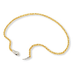Bellezza Bronze Snake Design Byzantine-Link Chain Necklace, 20"